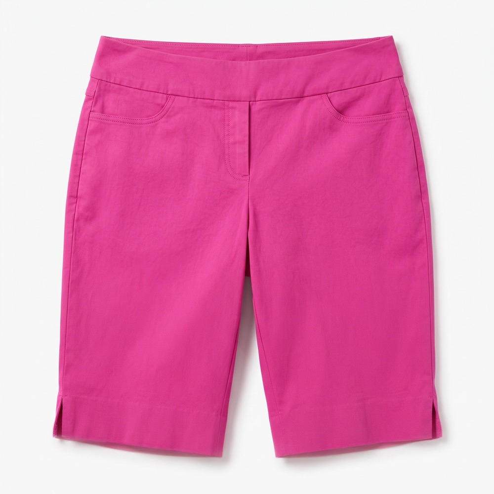 Ruby Rd Womens 16P Pink Pull On Capri Pants Casual Preppy Cozy